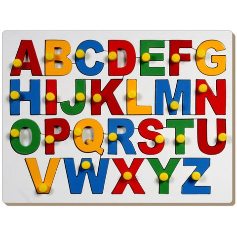 Little Genius - Wooden English Alphabet Uppercase With Knob
